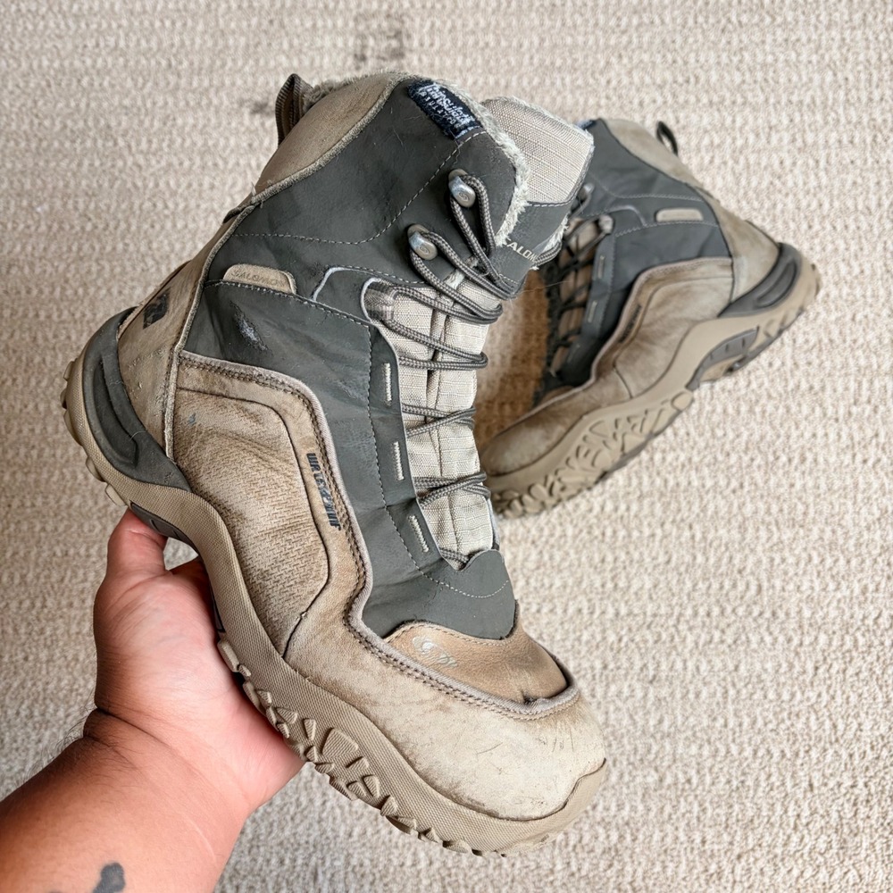 Salomon Waterproof Thinsulate Winter Boots Mens 9 Brown Grey 440094S Sample